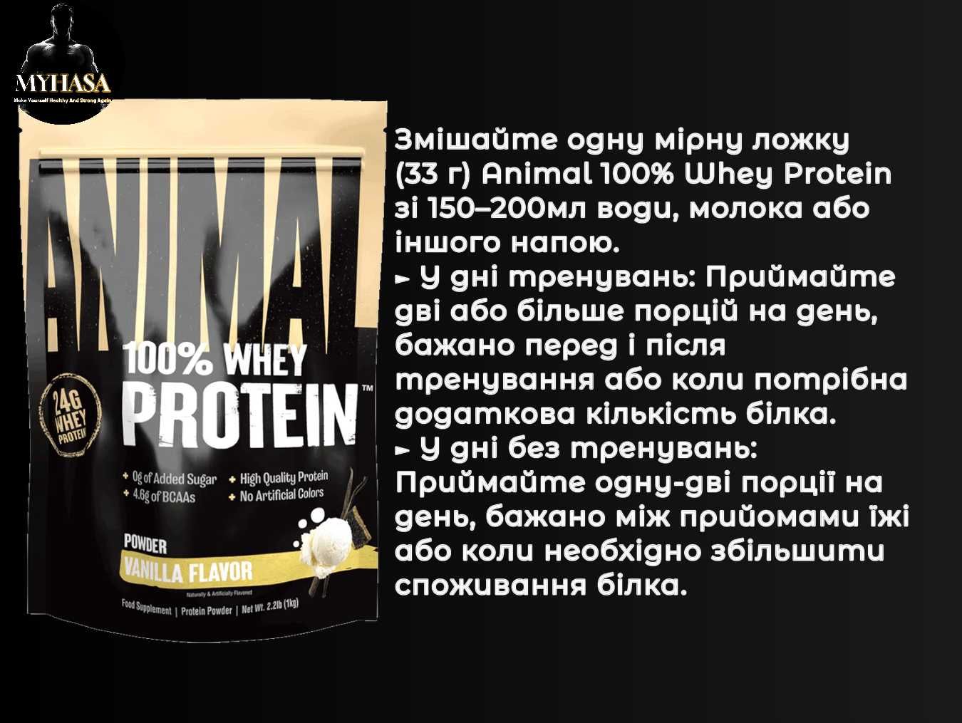 100% Whey Protein Animal - високоякісний протеїн