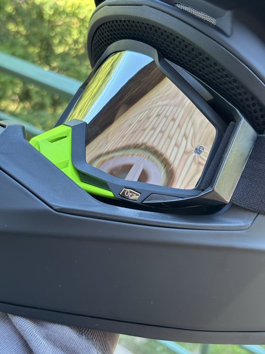 Ендуро кросовий шолом ORZ, Fox на мотоцикл шлем чорний мат з окулярами