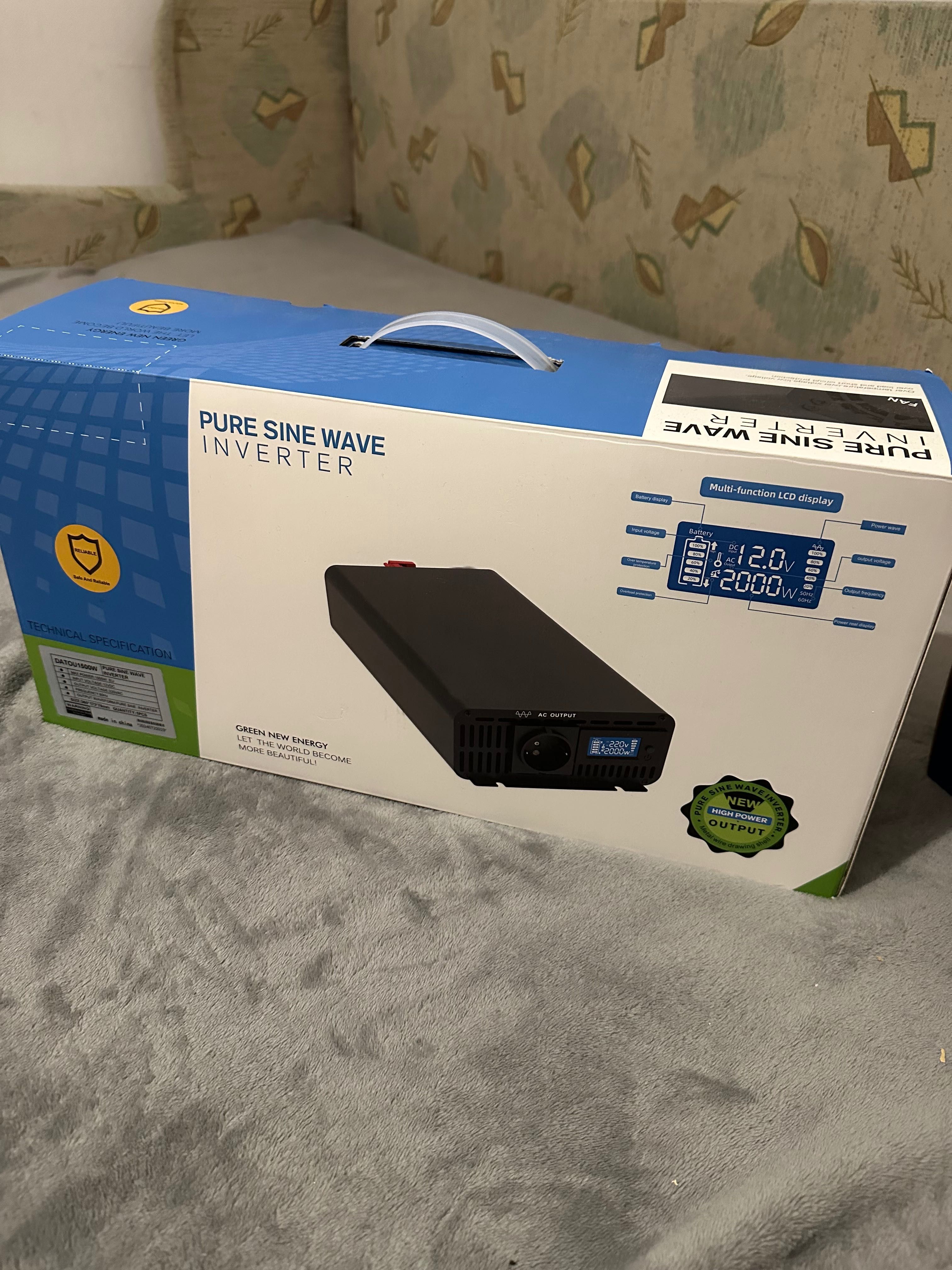Інвертор Datouboss 12v 1500w чистий синус