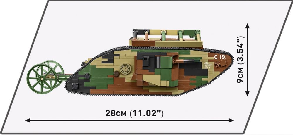 Klocki cobi 2993 czołg Mark l Male