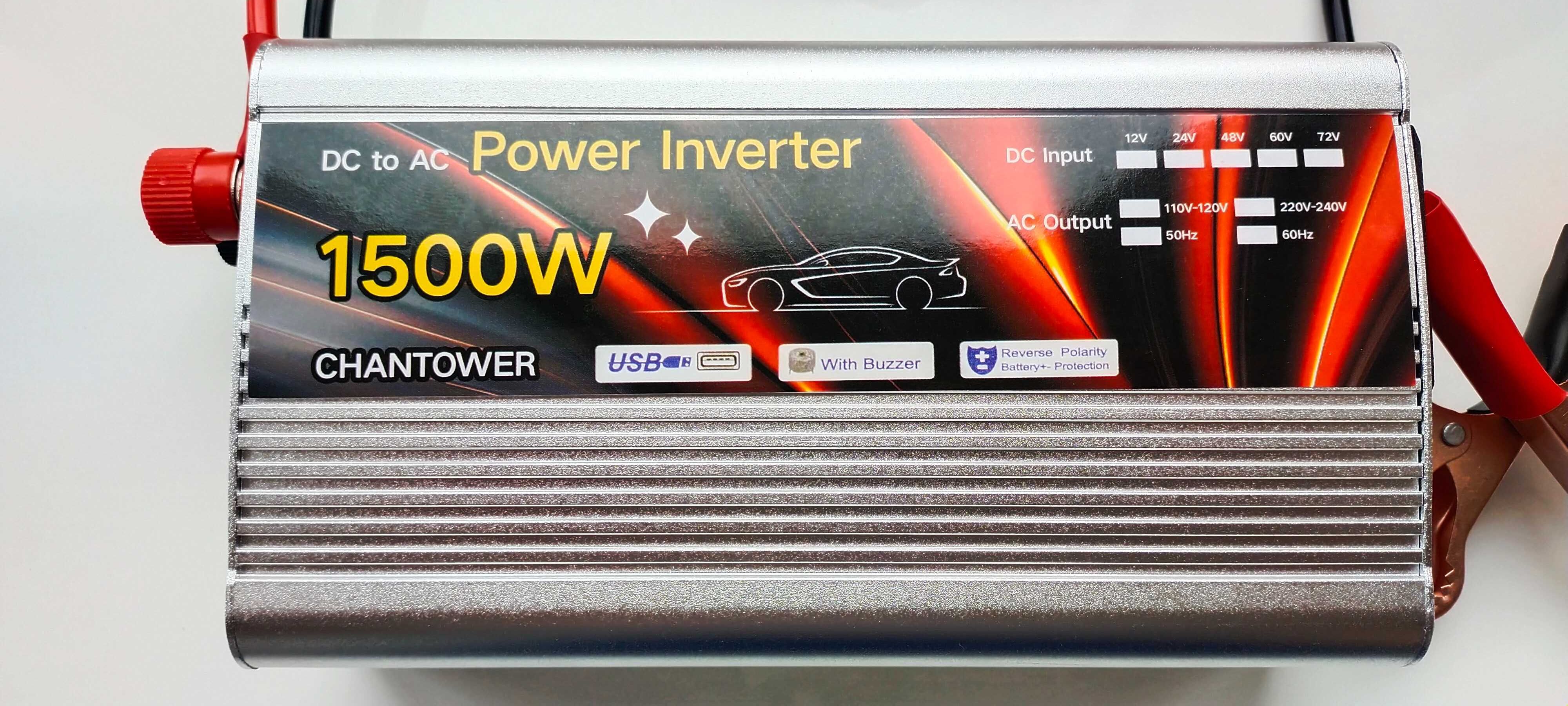 Инвертор 12V 220V 1500W CHANTOWER POWER INVERTER качественный Новый