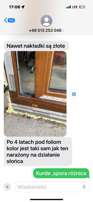 Sprzedam okna pcv kolor zewnętrzy orzech ,wewnątrz białe