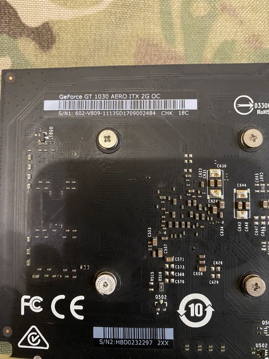 Видеокарта GeForce GT 1030 AERO ITX 2G OC