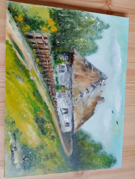 Obraz domek na wsi 30/40 cm