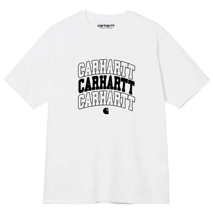 Мужские футболки Carhartt University Кархарт белая черная тишка