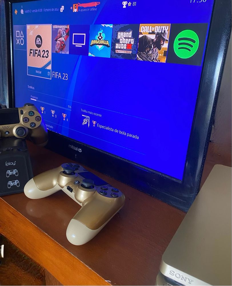 PS4/ íplay/ jogos/ comandos e cabos