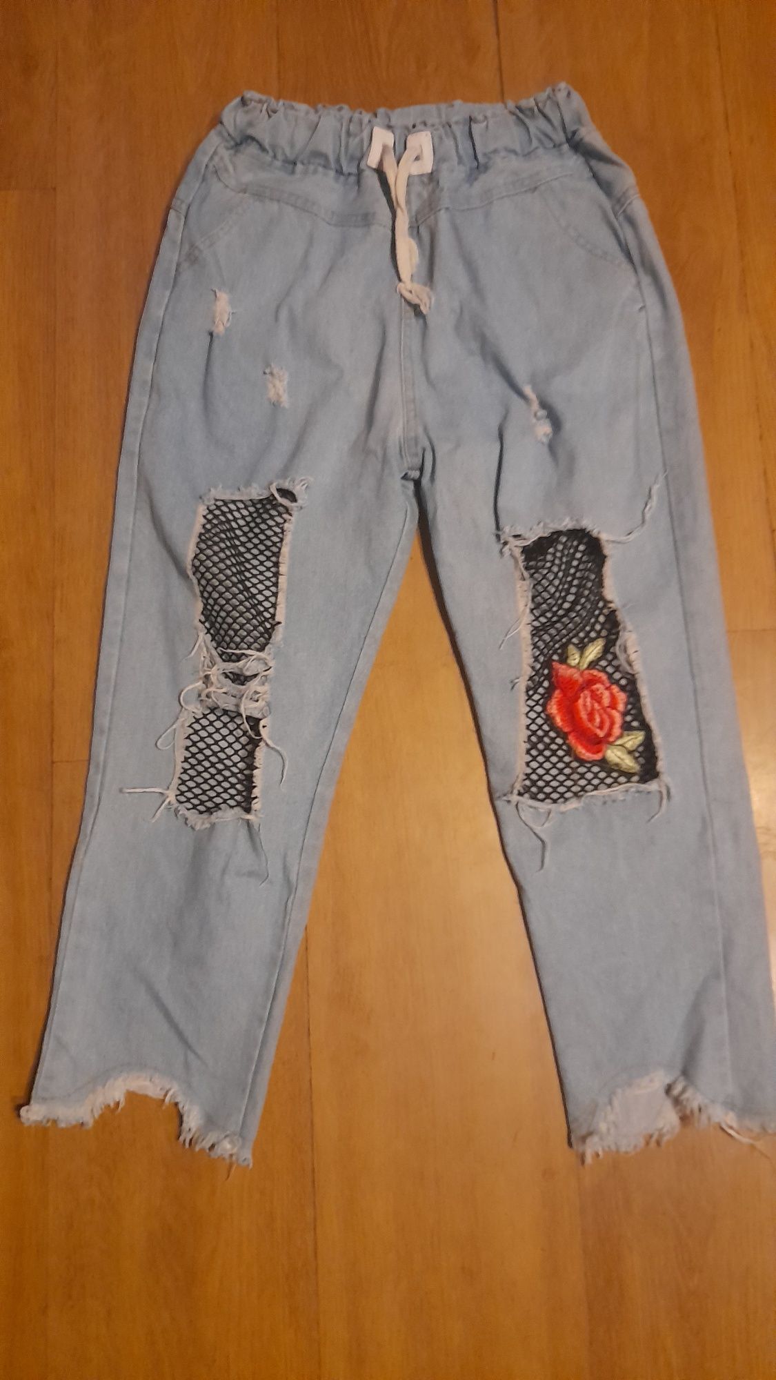 Spodnie jeans 7/8 roz L