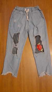 Spodnie jeans 7/8 roz L