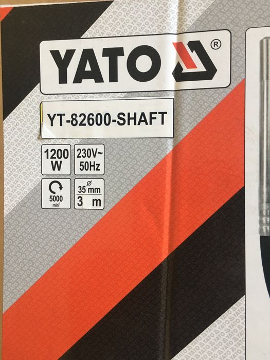 Вібробулава, вал для розміш бетону YT-82600 3м. та YT-82601 4м., 35мм.