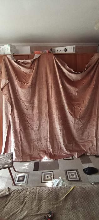 Штора велюр, пудрового кольору