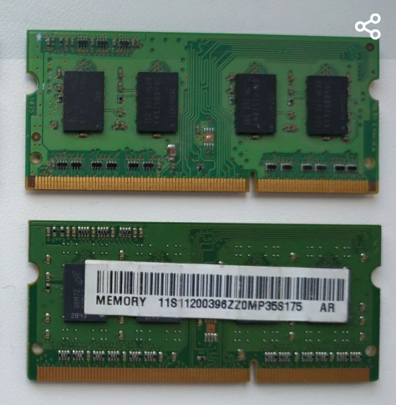 Оперативная память DDR2 2Gb, DDR3 4Gb (2+2Gb) для ноута, продажа обмен