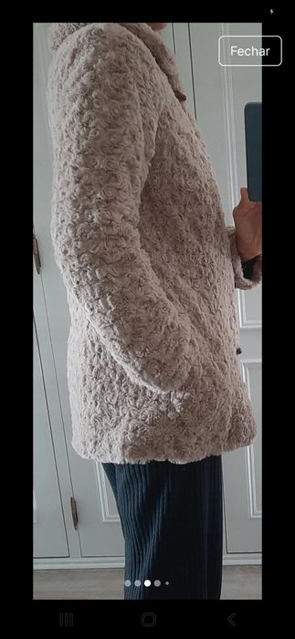 Casaco pelo fofinho e leve, M