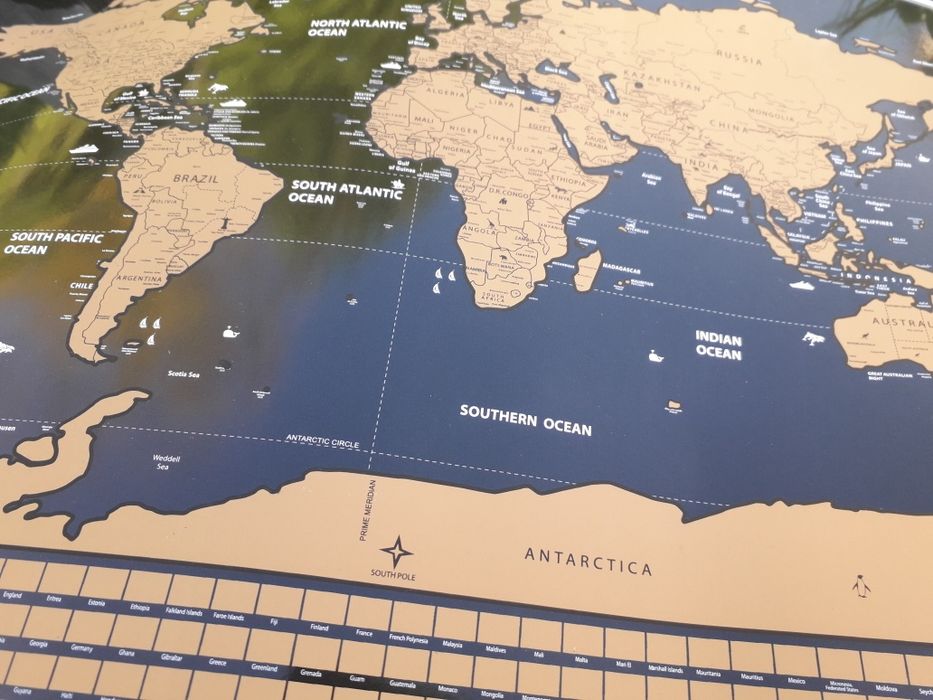 Mapa świata plakat do zdrapywania