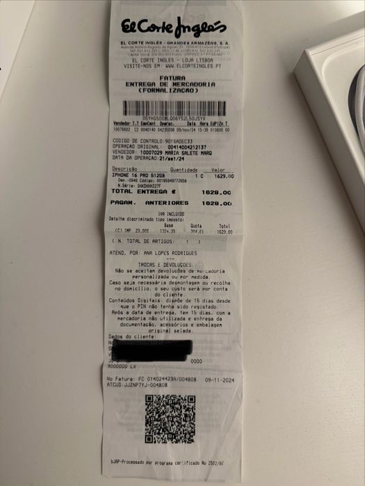 iPhone 16 Pro, Black Titanium, 512GB