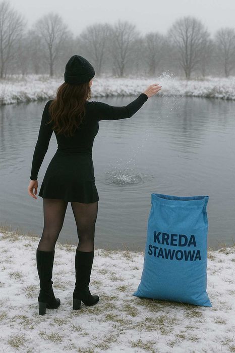 Kreda do stawu granulowana, kreda bezpieczna dla ryb redukuje Ph, 25kg