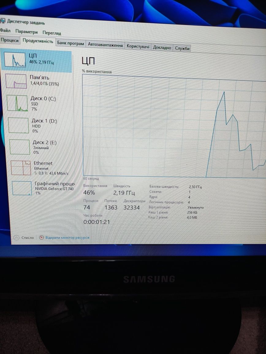 Системний блок Compaq + монітор / 4 cores / 4 ram / 2 vram