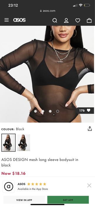 Чорний боді asos