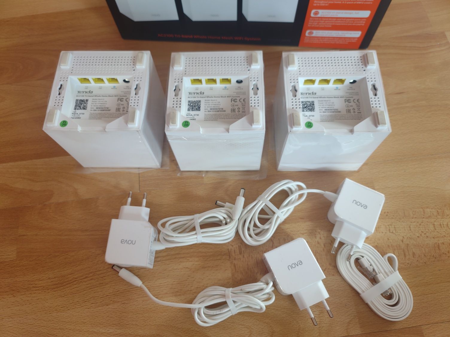 Wifi Mesh system Tenda Nova MW12 3-pack AC2100 3-band zestaw routerów