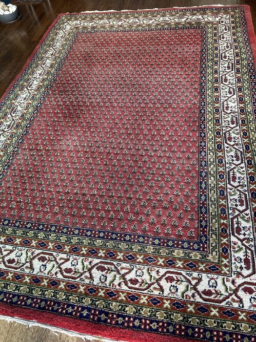 Tapete oriental indiano,em pura lã feito à mao,original,lavado.300x200