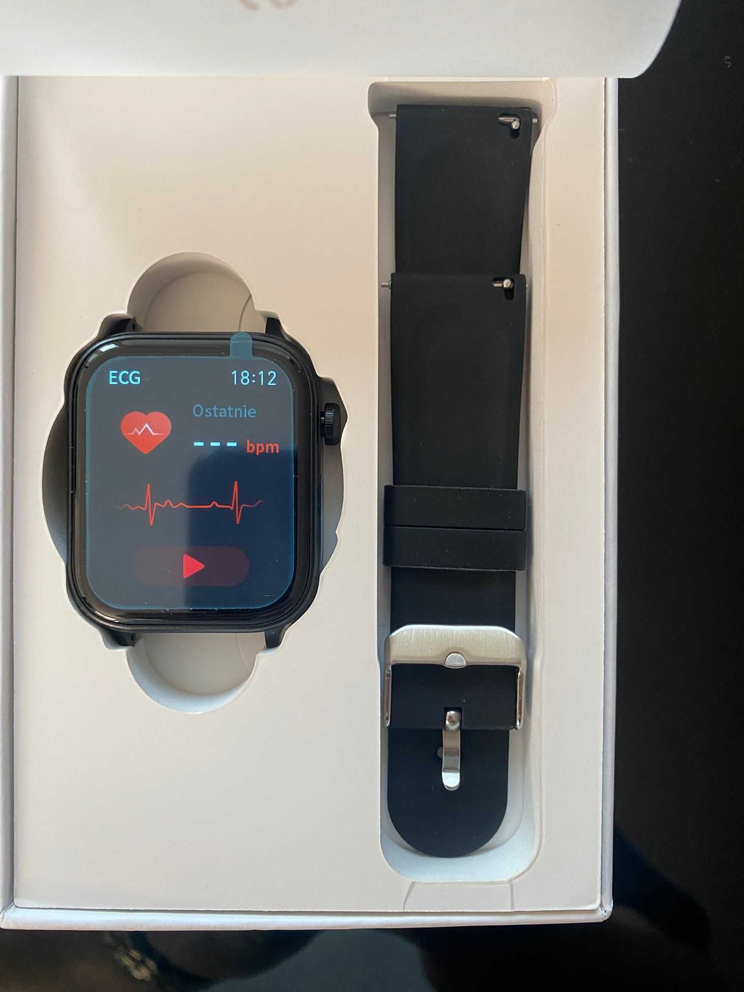 Zegarek Smartwatch Glukoza Cukier Lipidy Kwas moczowy EKG Połączenia