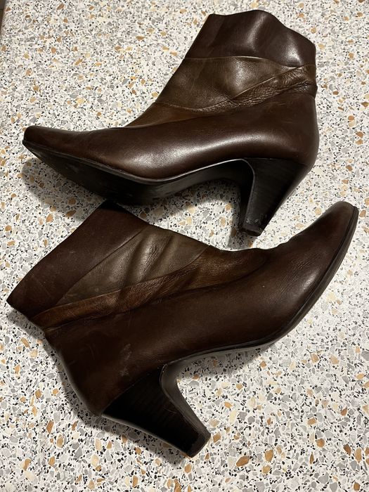 Buty niskie botki 5th Avenue miekka skóra, brąz,r 37