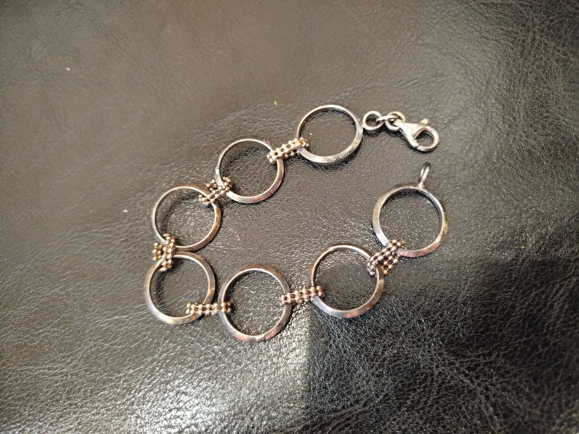 Pulseira prata cm elos largos