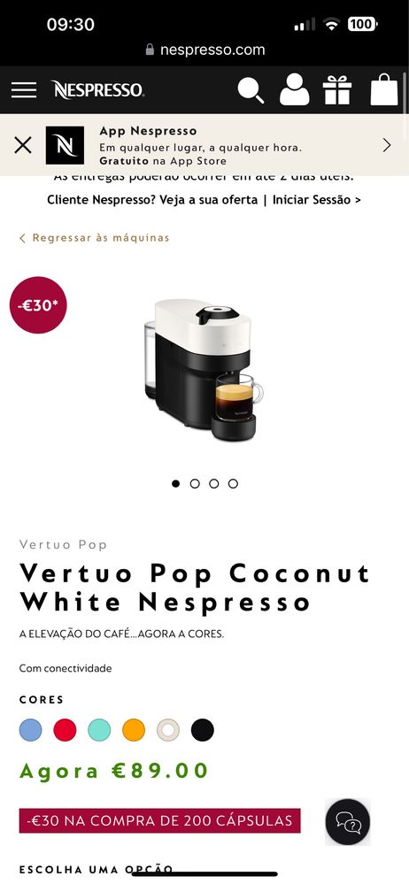 Maquina de cafe nespresso nova