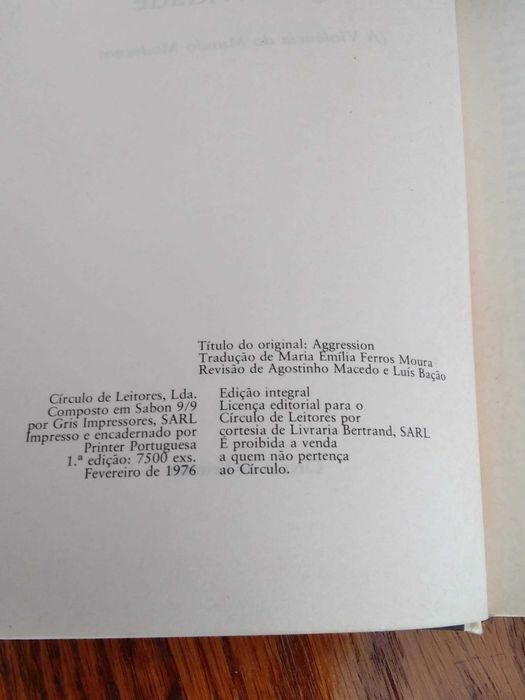 Livro - Agressividade