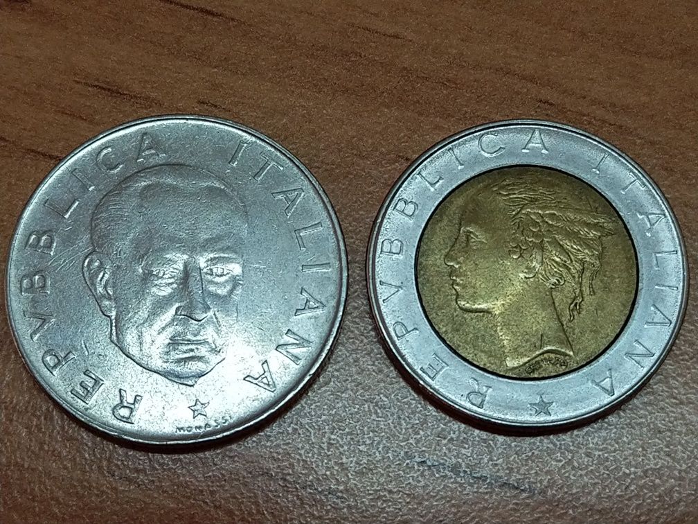 Монета Италия 500лир 1983г.
