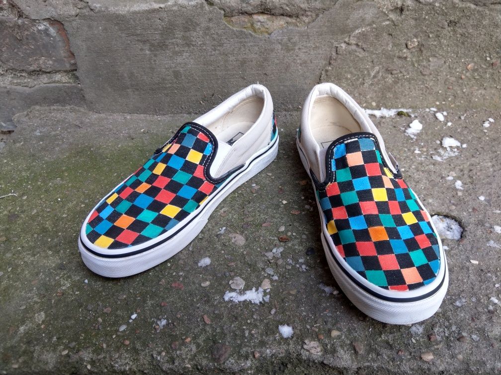 Vans slipon 36, 22,5cm custom