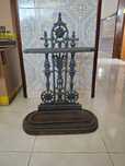 Suporte chapéus de chuva ferro forjado