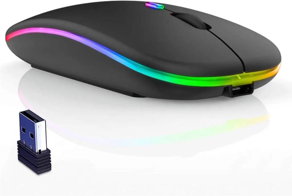Мишка бездротова з підсвіткою нова миша компютерна Bluetooth безшумна