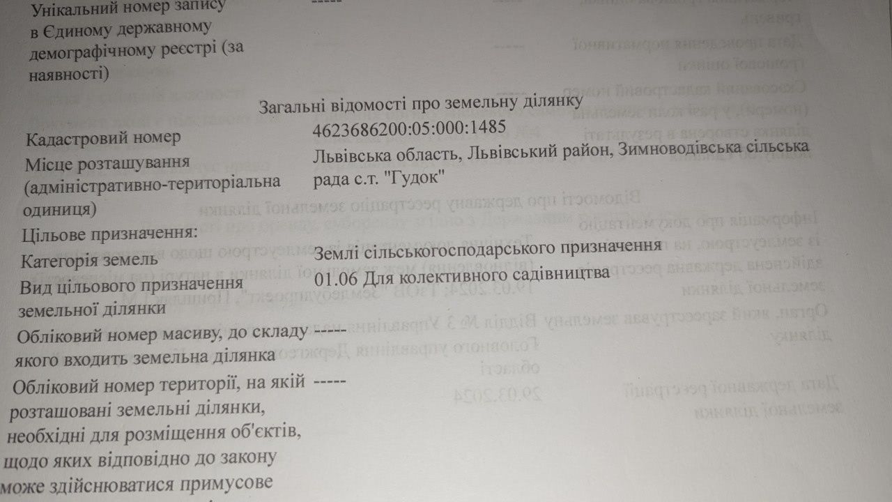 Продається земельна ділянка в Скнилові