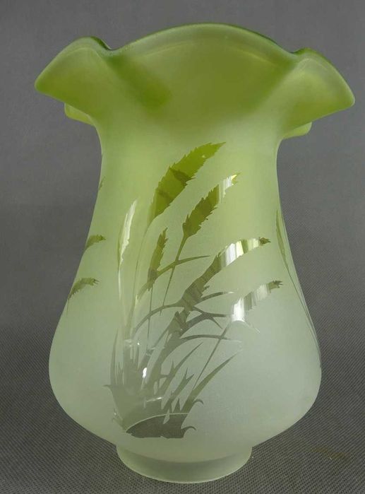 Zielony TULIPAN klosz LAMPA NAFTOWA 8,4 cm