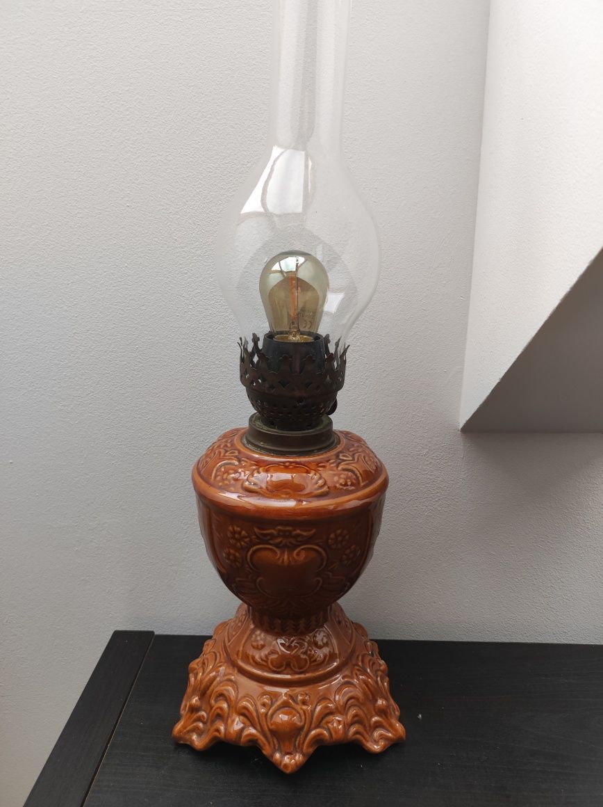 Lampa vintage ceramika Wałbrzych