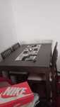 Mesa alta  com 4 cadeiras altas  ikea