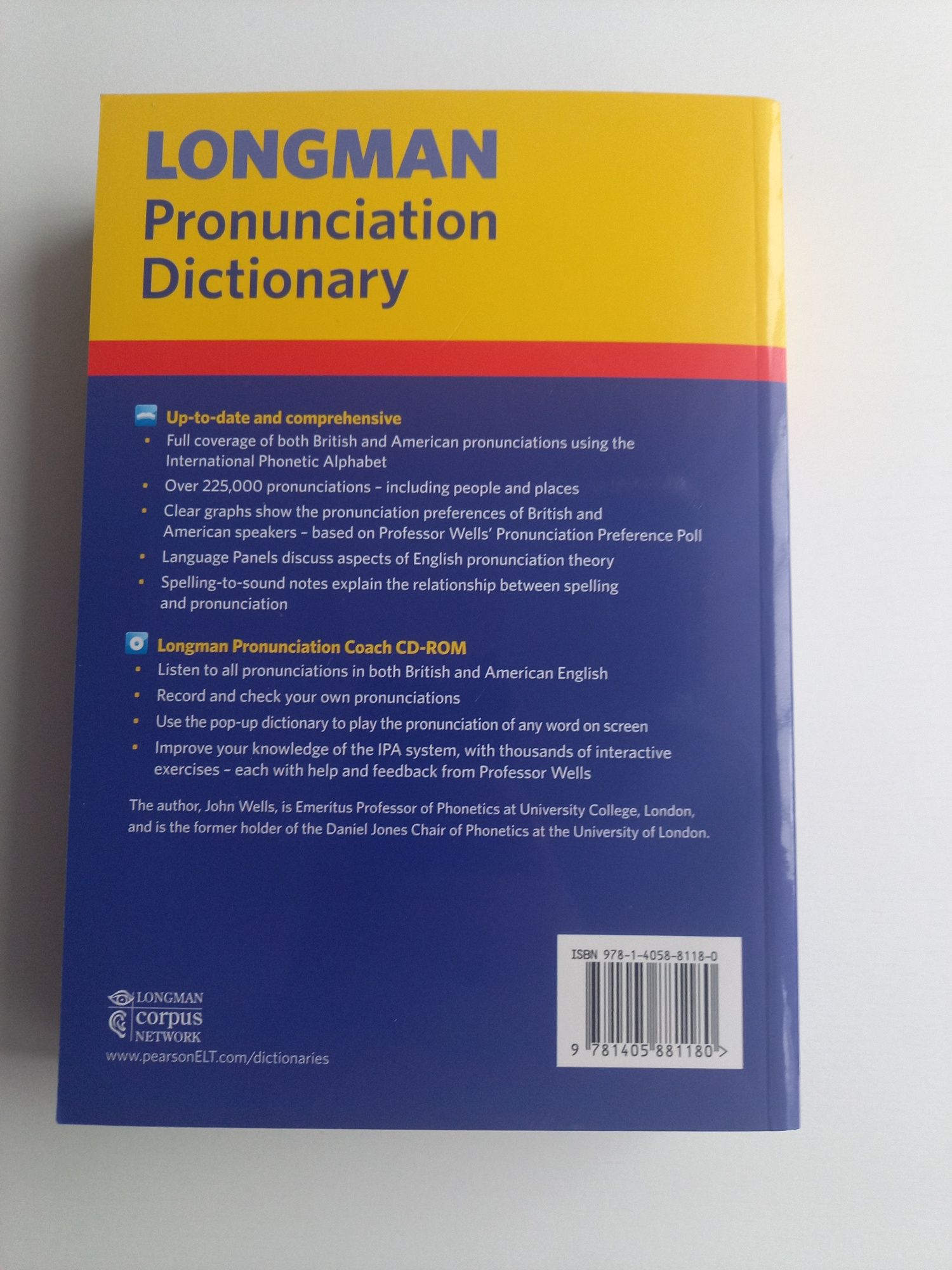 Longman Pronunciation Dictionary 3rd edition J C Wells słownik wymowy