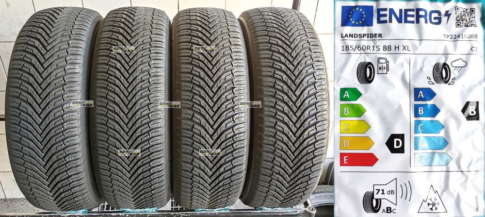 4x 185/60R15 Landspider Eurotraxx A/S 2025r 2 lata gwar.