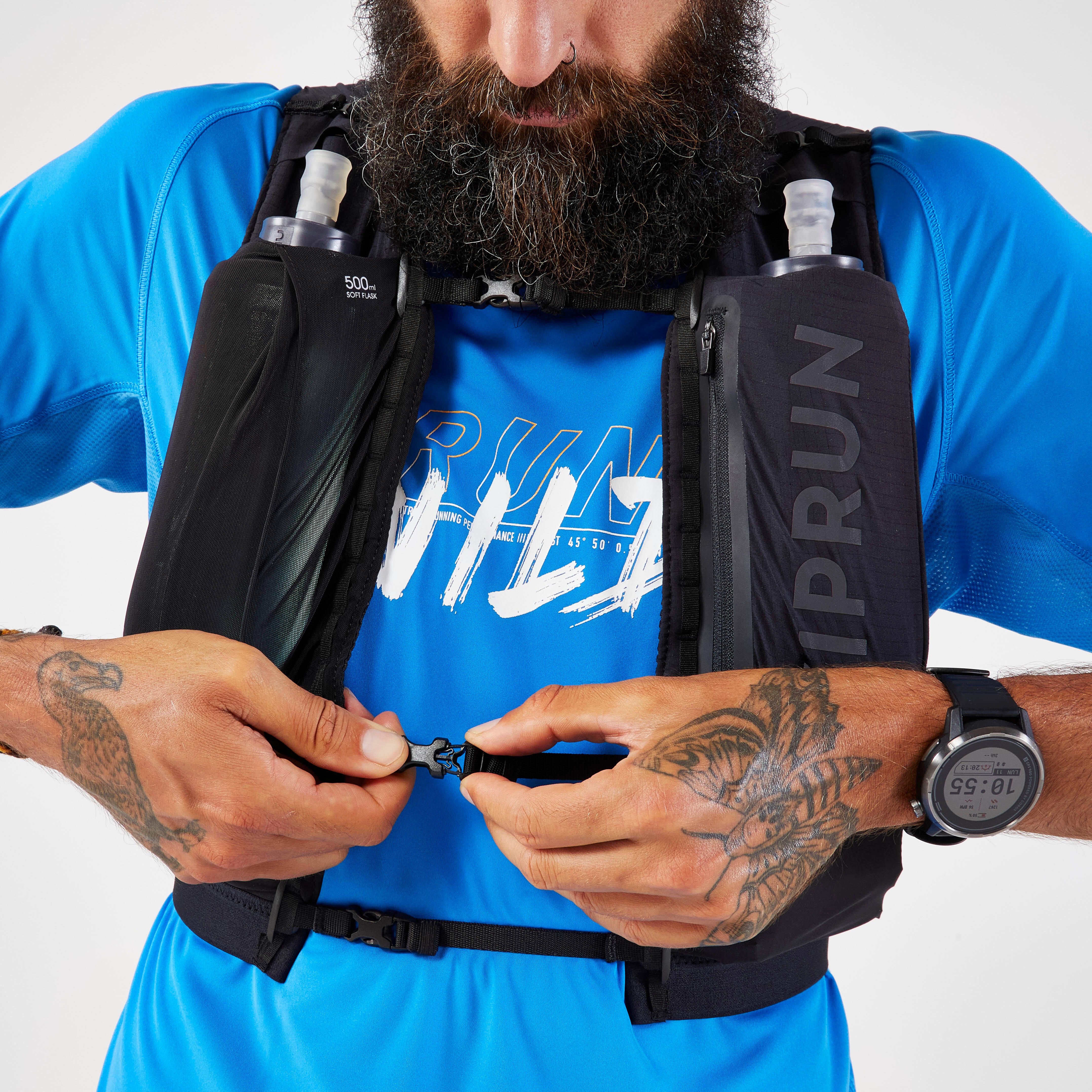 Colete Porta-Flasks de Trail Running Competição