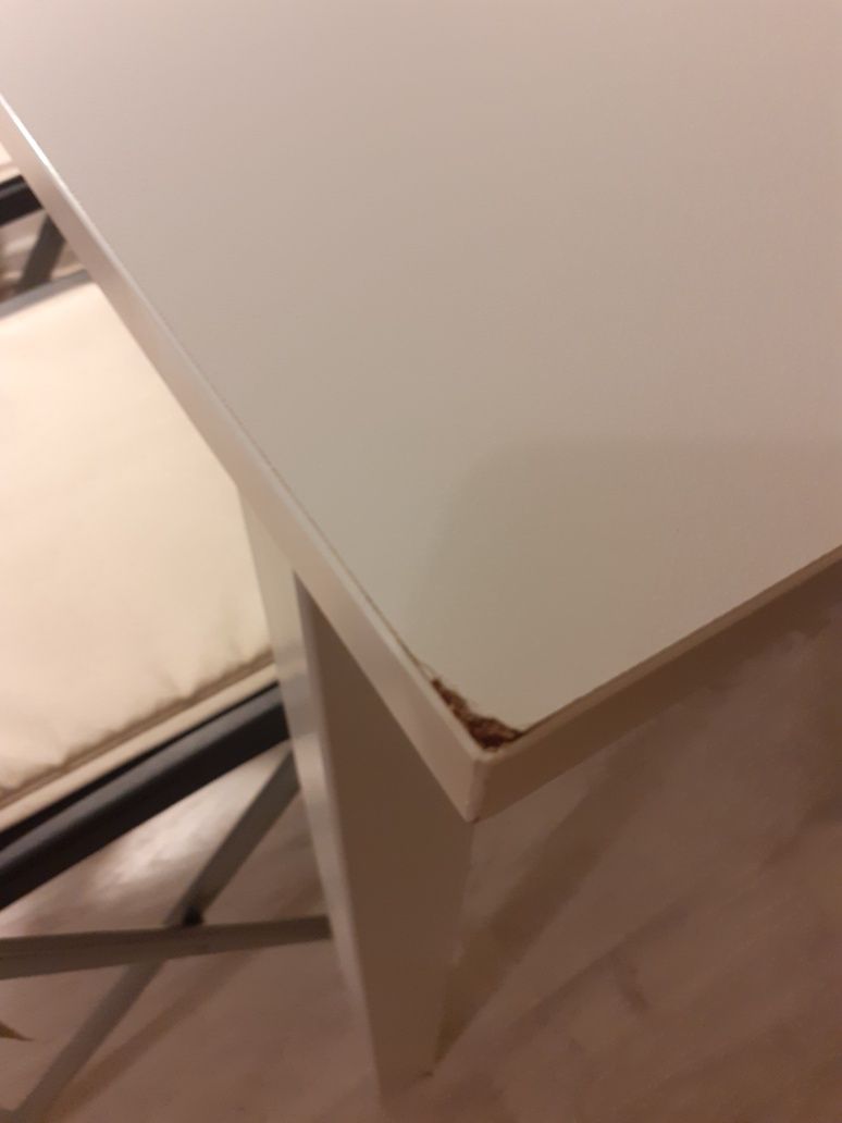 Mesa extensível, branco, 80/120x70 cm