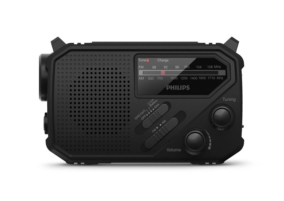 Radio przenośne PHILIPS TAR1609 Latarka SOS alarm Powerbank Solarne