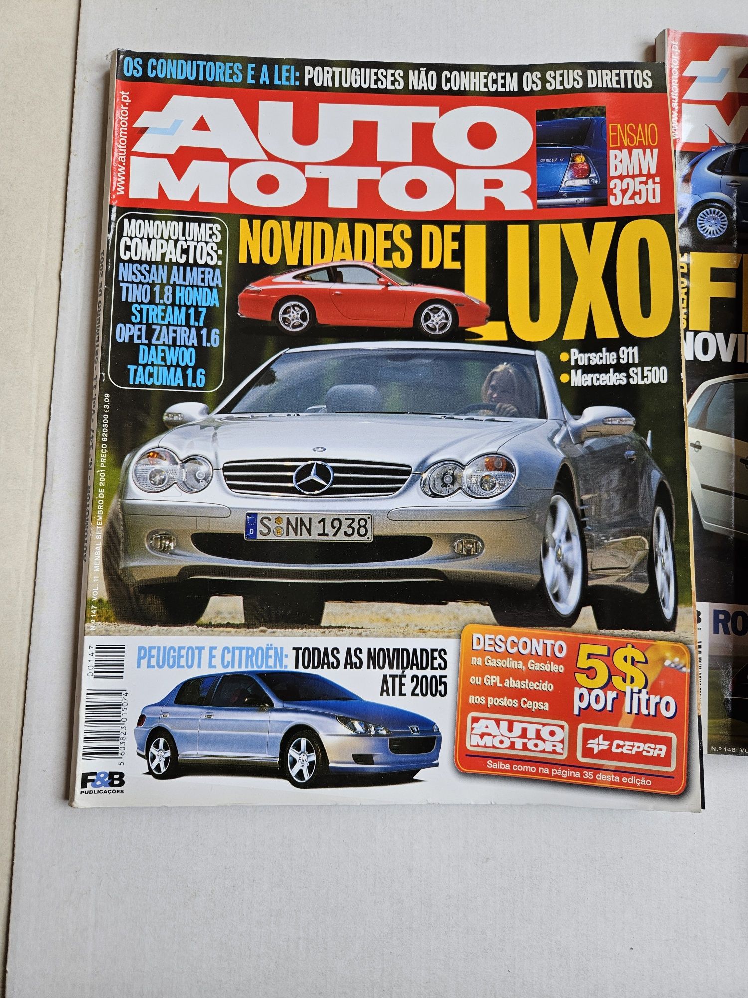 Lote de 6 Revistas AutoMotor Usadas 2001
