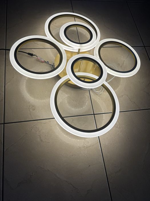 Lampa sufitowa złota led