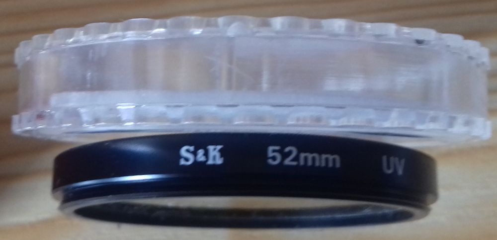 2 lentes/filtros UV "S&K" 52 mm