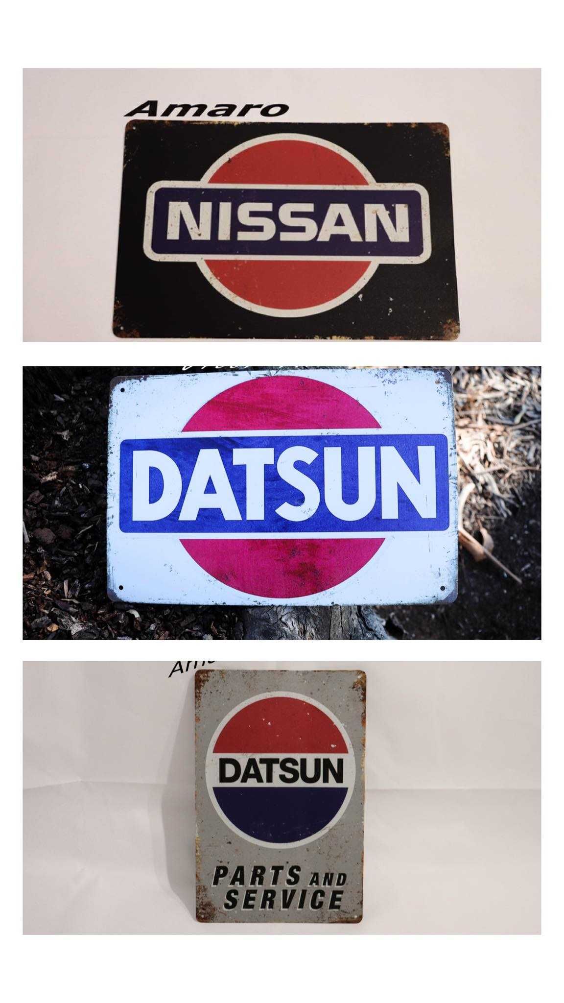 Placa/Chapa de Metal Vintage/Retro Datsun, Nissan (3 Modelos) | NOVAS