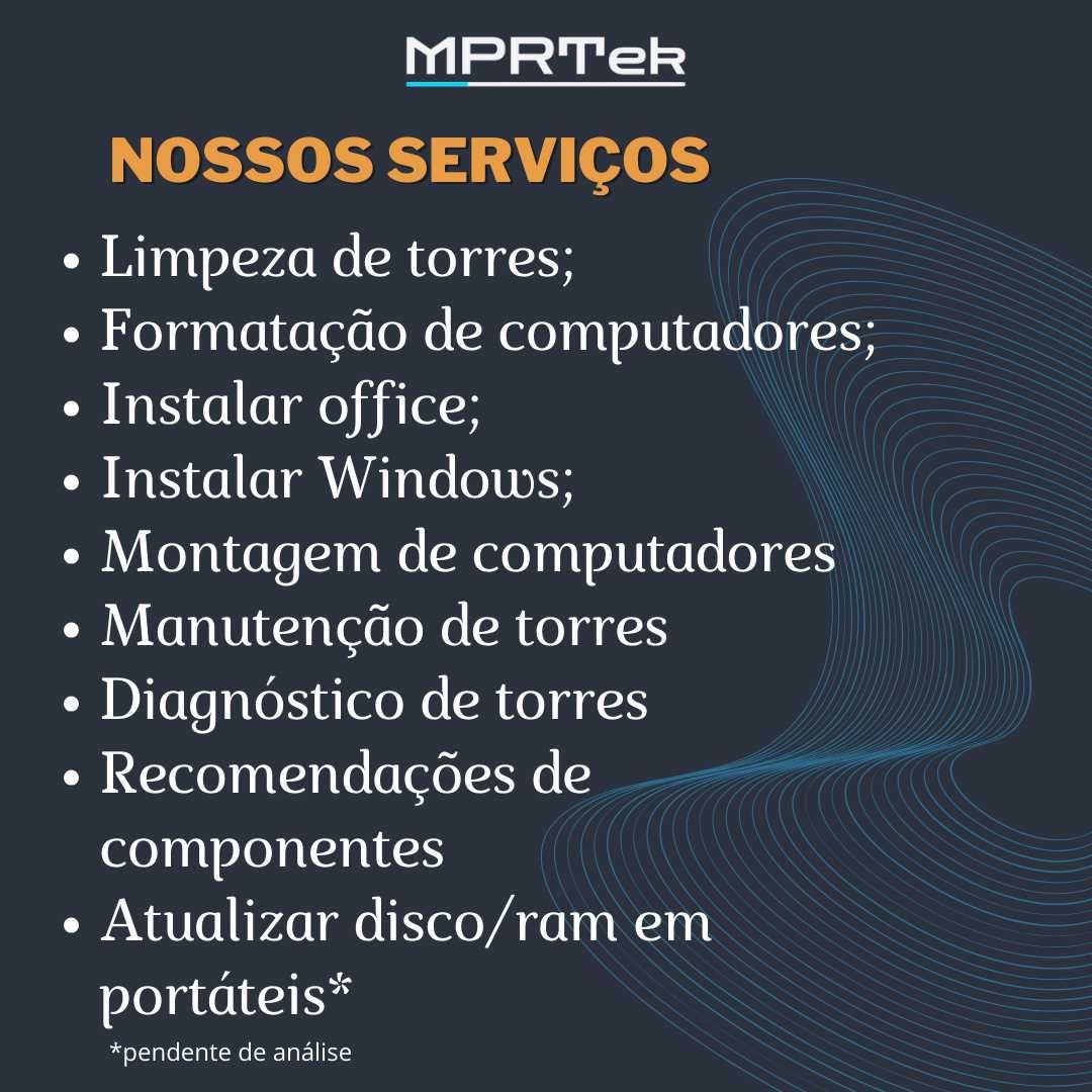 Técnico de informática - Ver imagem para serviços