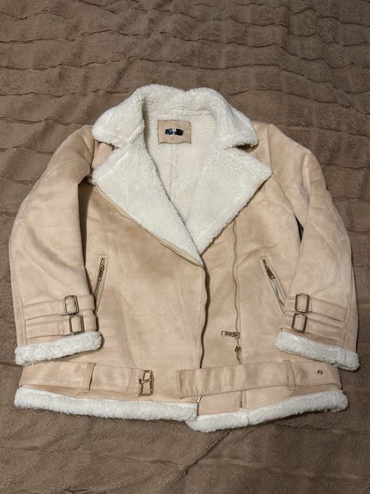 Дублянка жіноча з екозамші бежева