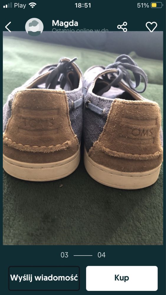 Mokasyny męskie Toms 44