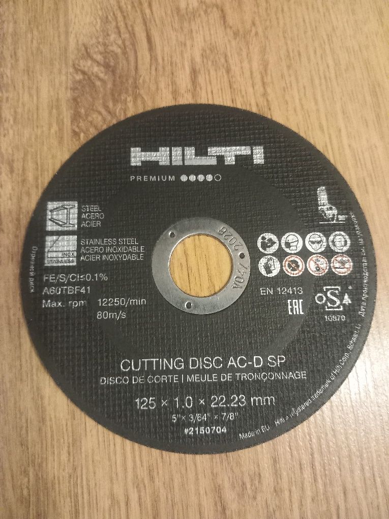 HILTI Tarcza do ciecia metalu Premium 125x1,0mm STAL Inox - 100 szt