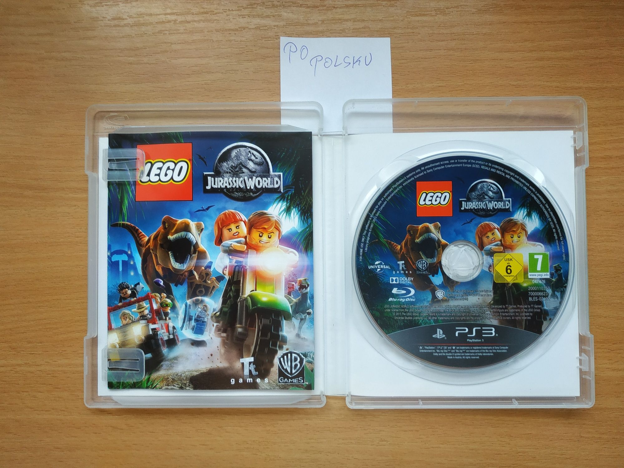 Lego jurassic world ps3,możliwa wysyłka przez olx